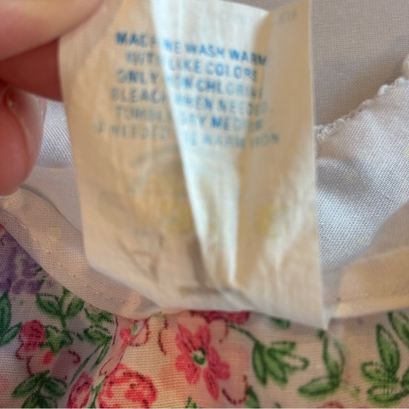 VINTAGE CRADLE TOGS BABY GIRL Floral Embroidered w/ Lace Button Down Top 6-9M - Picture 5 of 9